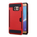 Wholesale Galaxy Note FE / Note Fan Edition / Note 7 Credit Card Armor Case (Red)